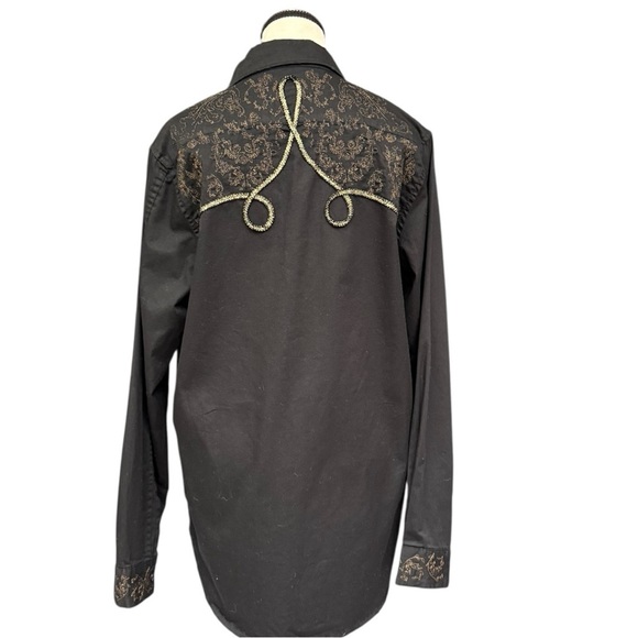Men's One Teaspoon Embroidered Western Shirt MBlack Western Style, Medium NWT - Picture 8 of 9